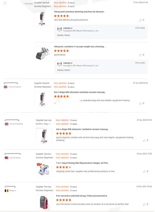 Customer Reviews (Screenshots)